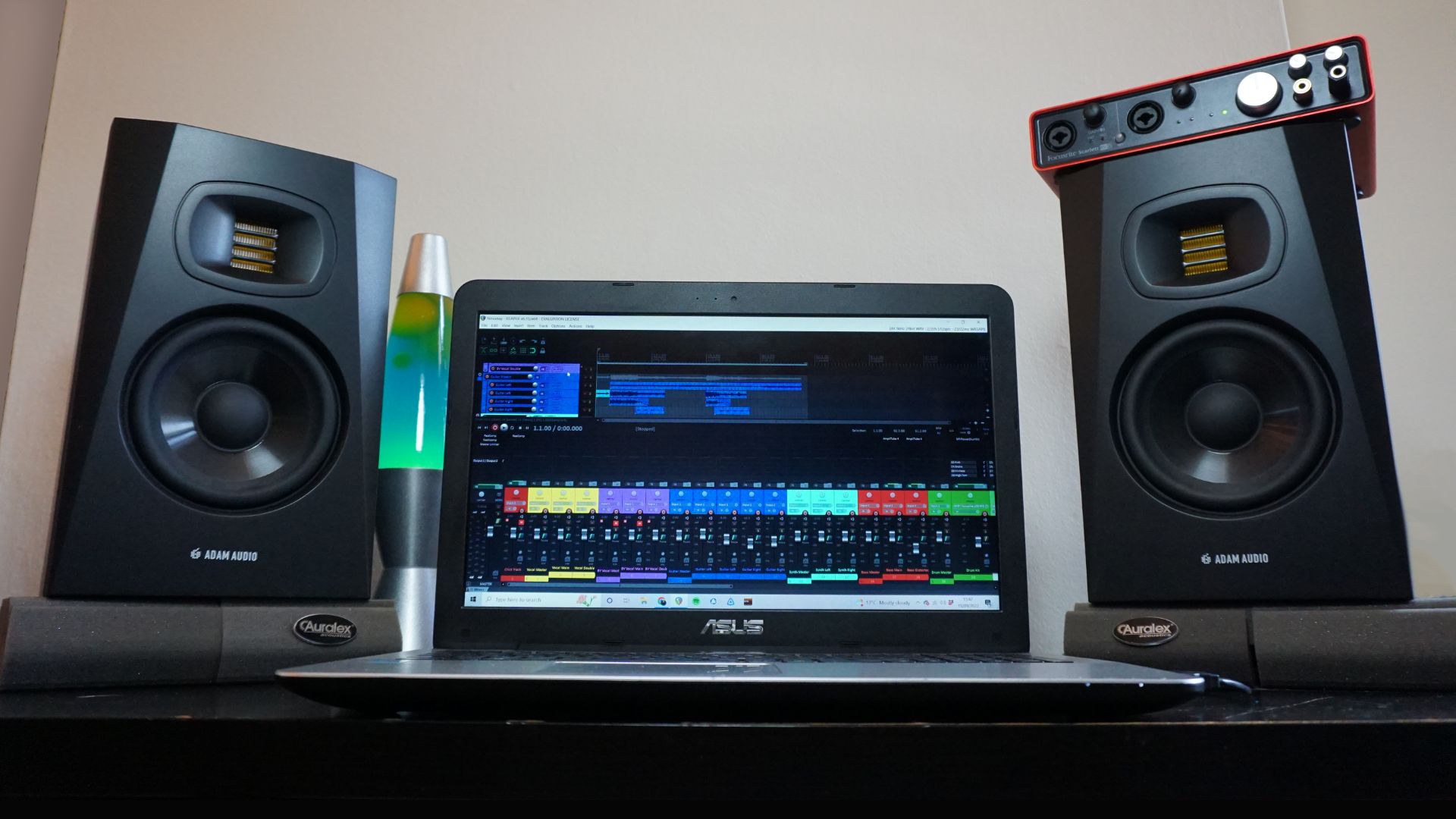 Reaper-and-speaker-setup Reaper is an excellent tool for home recording enthusiasts.